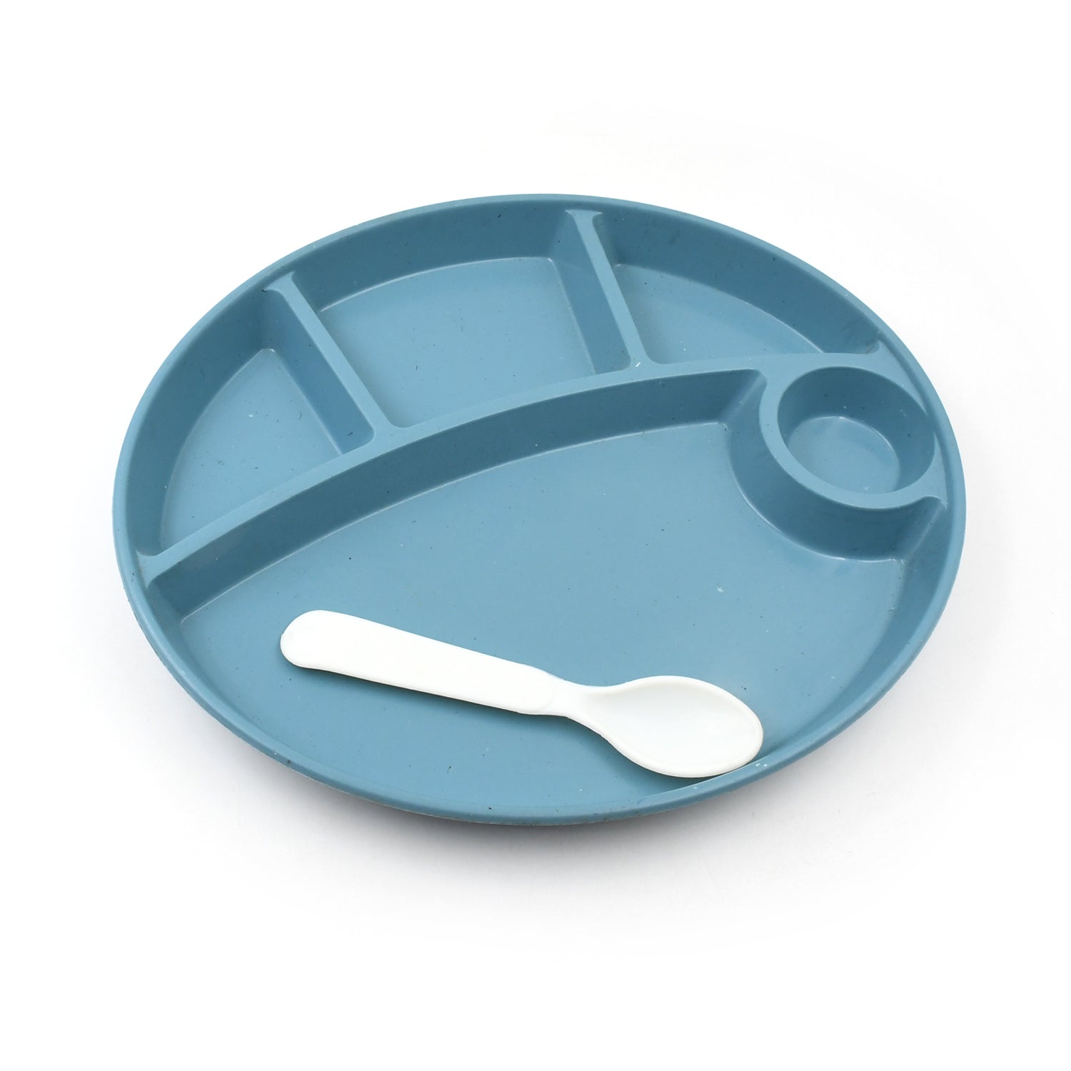 Plastic Food Plates / Biodegradable 5 Compartment Plate With Spoon for Food Snacks / Nuts / Desserts Plates for Kids, Reusable Plates for Outdoor, Camping, BPA-free (1 Pc) Plastic Food Plates / Biodegradable 5 Compartment Plate With Spoon for Food Snacks / Nuts / Desserts Plates for Kids, Reusable Plates for Outdoor, Camping, BPA-free (1 Pc)